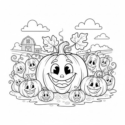 Pumpa i fält med flera pumpor