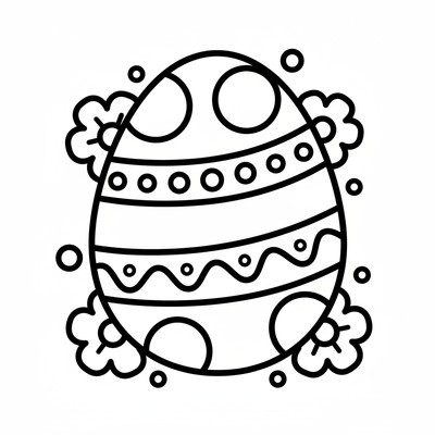 Påskägg med färgglada mönster