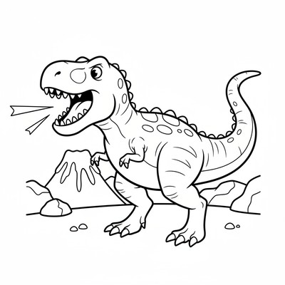 T-rex som ryter