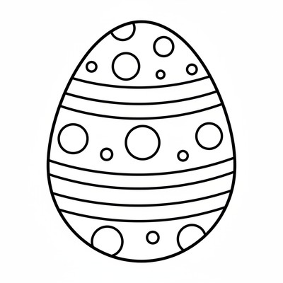 Påskägg med prickar och ränder