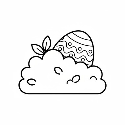 Påskägg gömt bakom buske