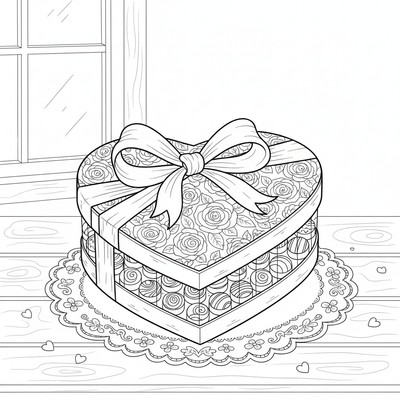 Hjärtformat chokladask