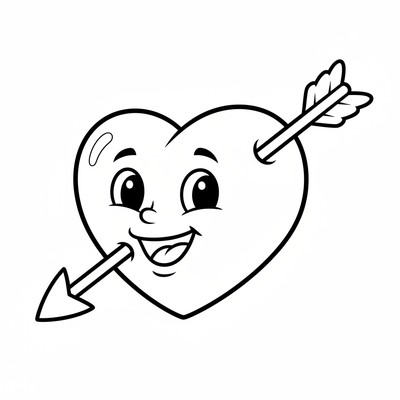 Hjärta med pil genom