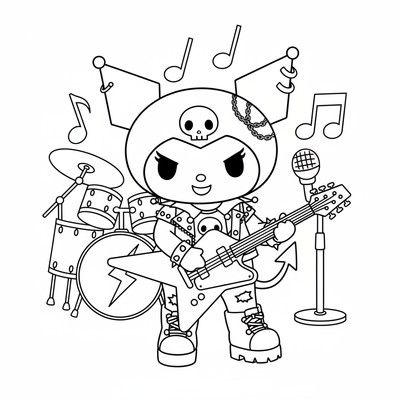 Kuromi i punkrock-stil