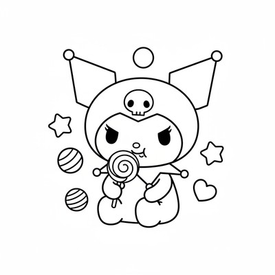 Kuromi som äter godis