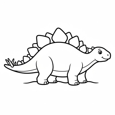 Stegosaurus i sidovy med plattor