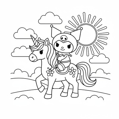 Kuromi med enhörning