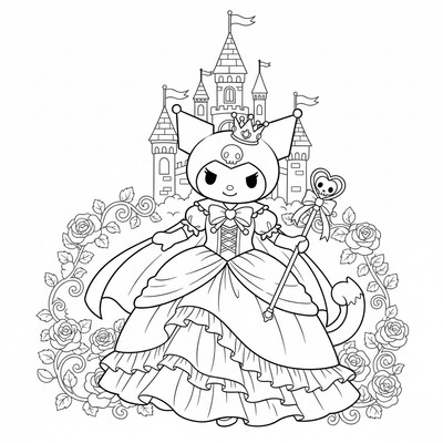 Kuromi i prinsesskläder