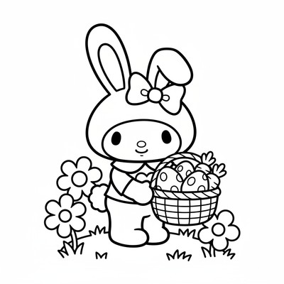My Melody i påskharekläder