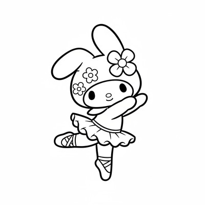 My Melody som dansar balett