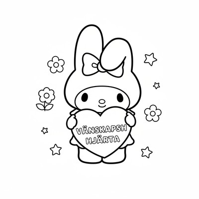 My Melody med vänskapshjärta