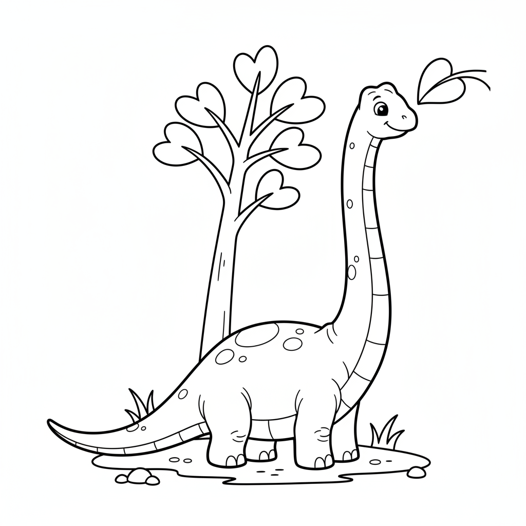 Diplodocus sträcker halsen mot löv