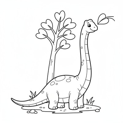 Diplodocus sträcker halsen mot löv