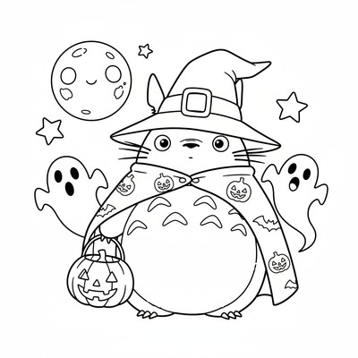 Totoro i halloween-kostym
