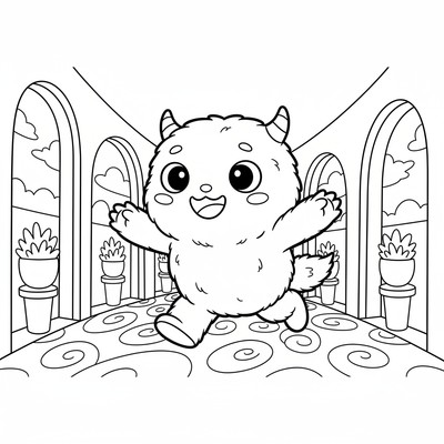 Sommarskuggan som springer genom en korridor