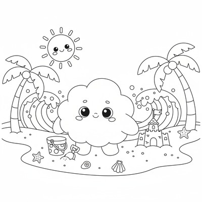 Sommarskuggan på stranden