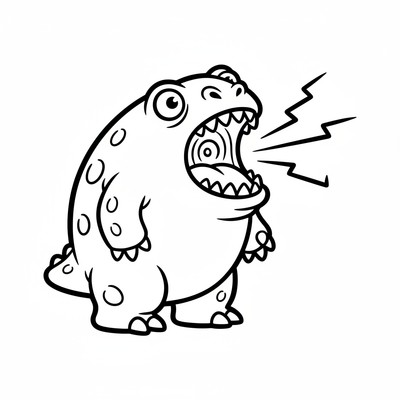 Stort monster som brölar