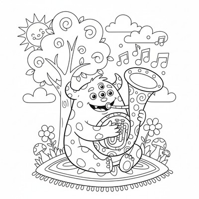 Monster som spelar instrument