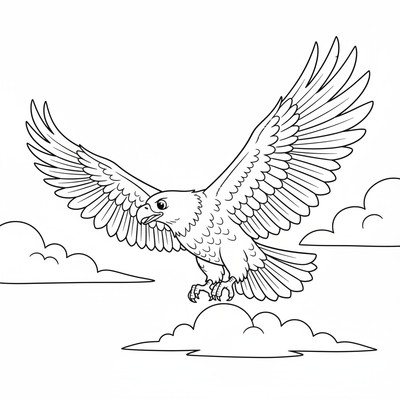 Örn som svävar i luften