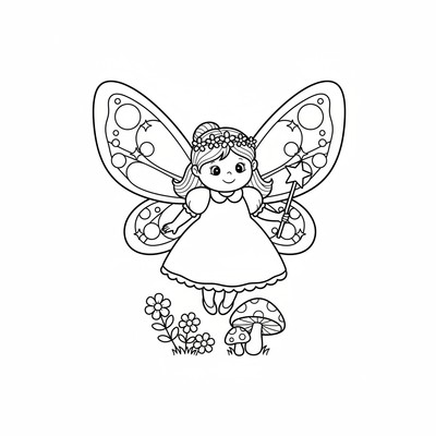 Älva med glittrande vingar