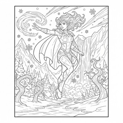 Älva i vinterlandskap