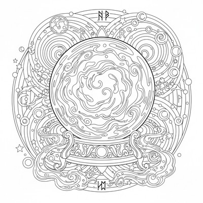 Kristallkula med dimma