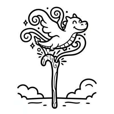 Käpp som förvandlas