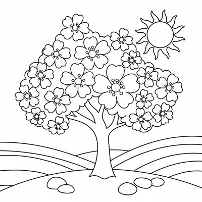 Körsbärsträd i blom