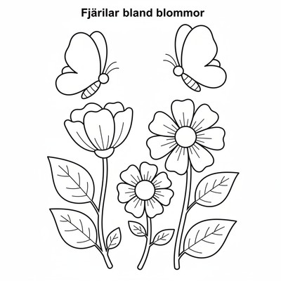 Fjärilar bland blommor