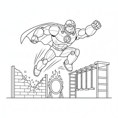 Robot som springer hinderbana