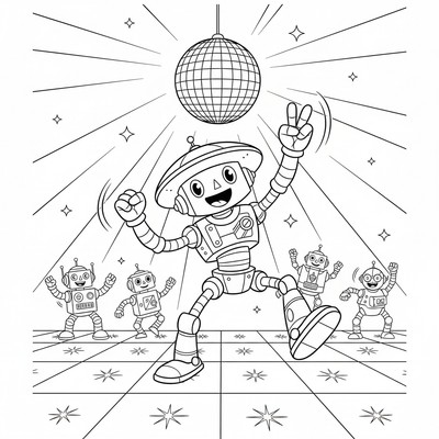 Robot som dansar på disco
