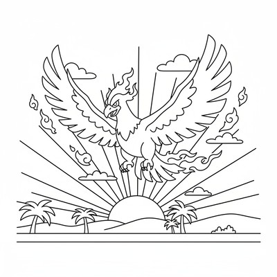 Moltres i solnedgång