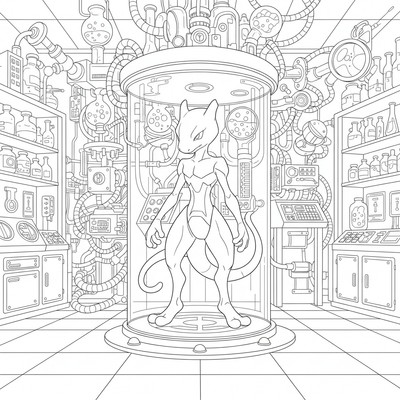 Mewtwo i laboratorium