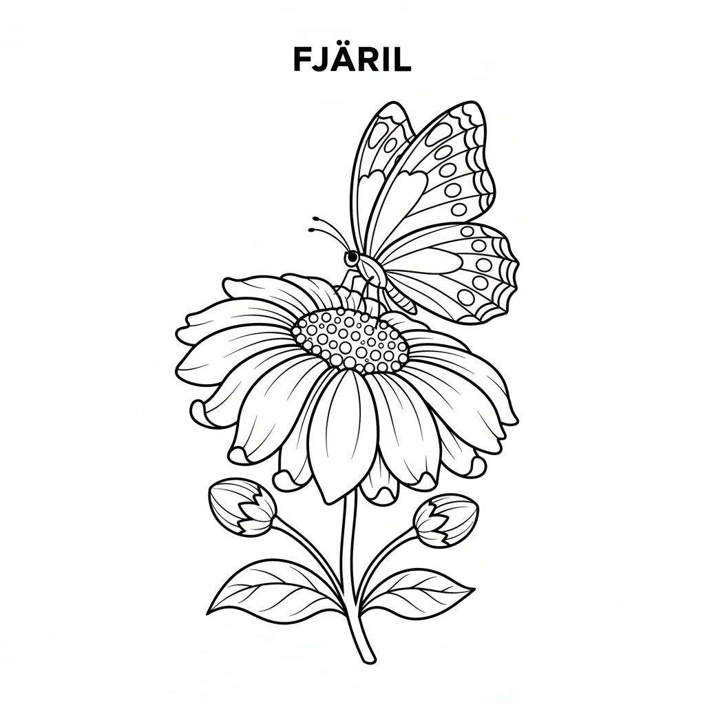 Fjäril som landar på en blomma