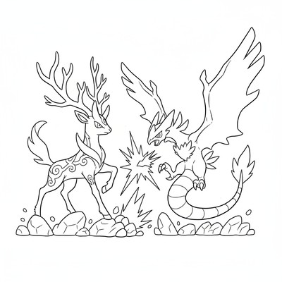 Xerneas i kamp mot Yveltal