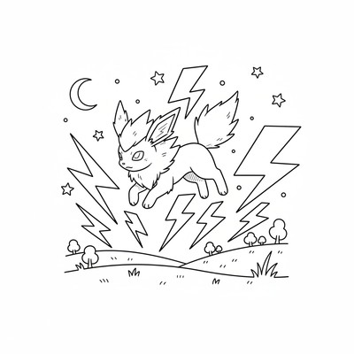 Jolteon målarbilder