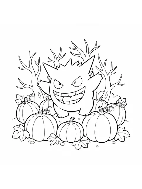Gengar dansar bland pumpor på hösten