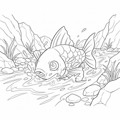 Magikarp kämpar mot en svag ström