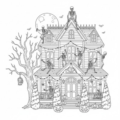 Skelett målarbilder