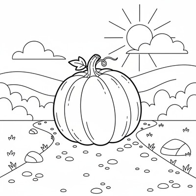 Pumpa rullas över en grusväg