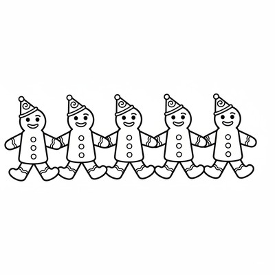 Pepparkaksgubbar går i ledet