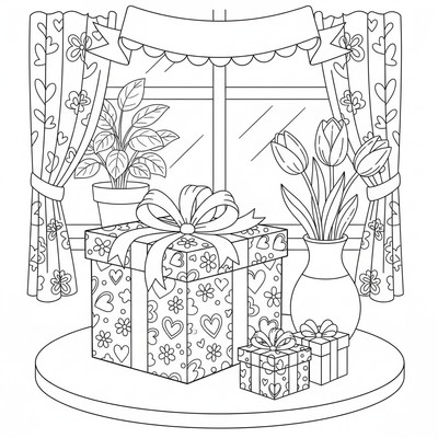 Mors dag present inslagen i fint papper