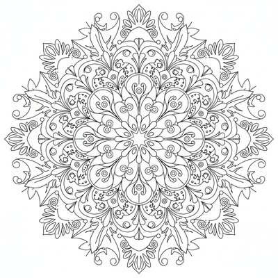 Blommor mandala i form av maskrosor