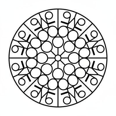 Mandala inspirerad av musiknoter