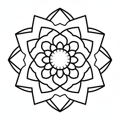 Mandala inspirerad av bergstoppar