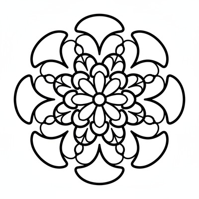 Mandala inspirerad av havsvågor