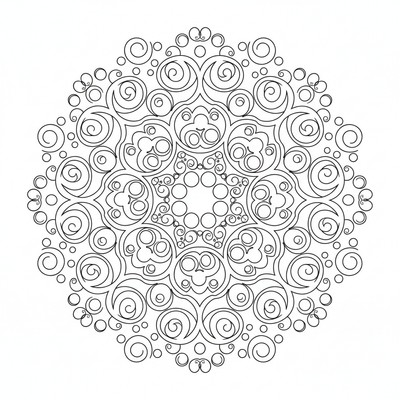Mandala fylld av vattenbubblor