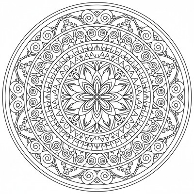 Mandala inspirerad av regnbågar