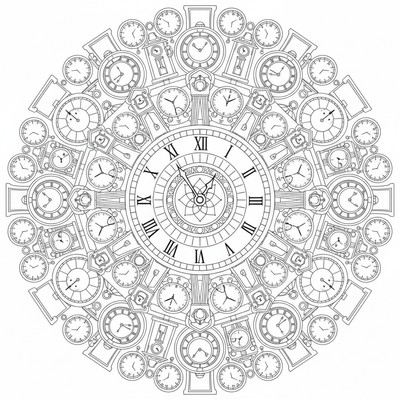 Mandala fylld av klockor i lager