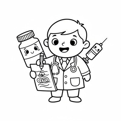 Doktor skriver recept i sitt block